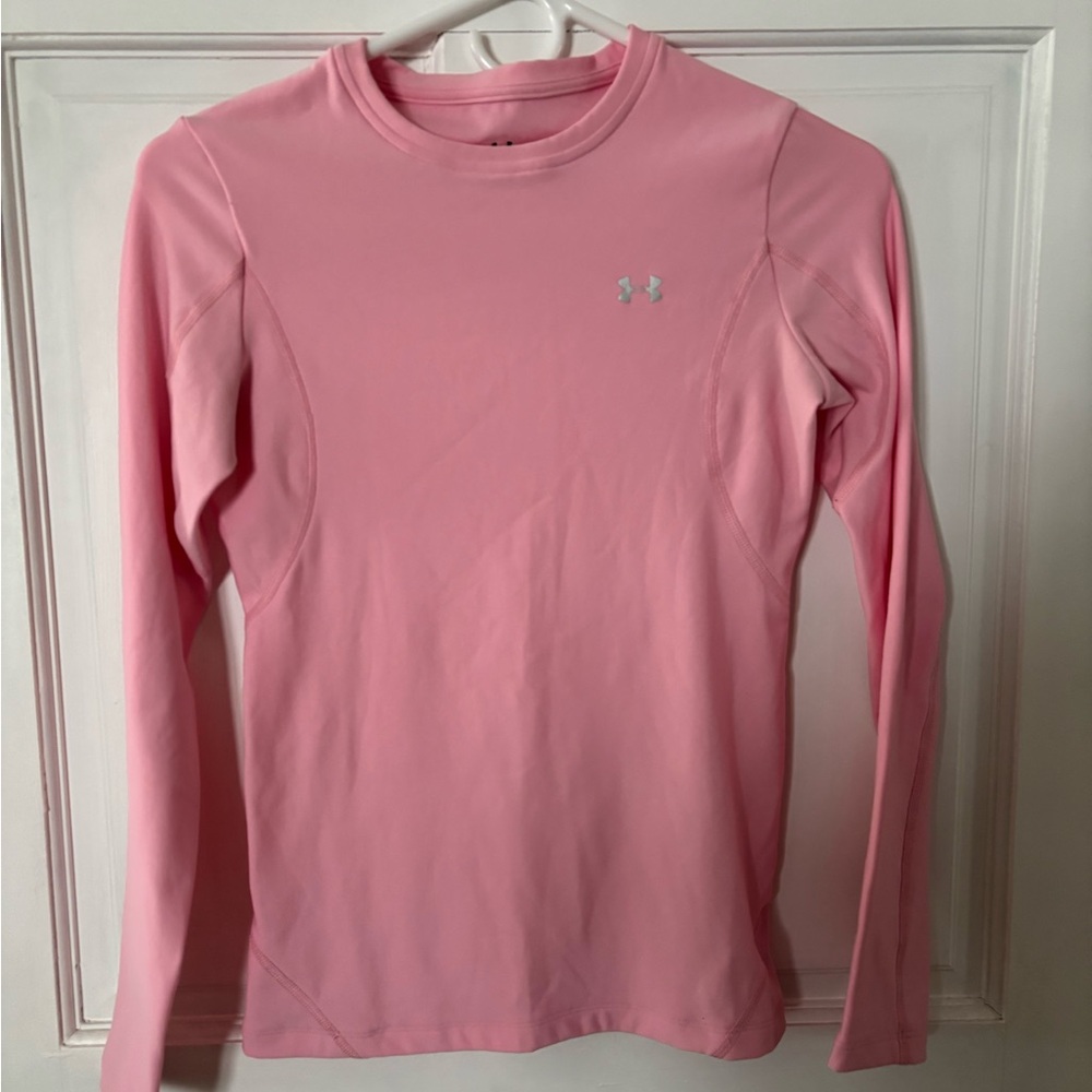 Under Armour Pink Long Sleeve Coldgear Athletic Top